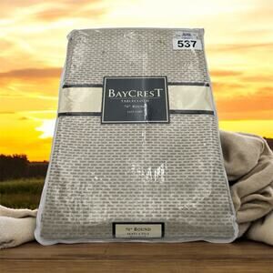 Baycrest Tablecloth 70” Round Linen Color Polyester Seats 4-6